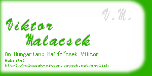 viktor malacsek business card